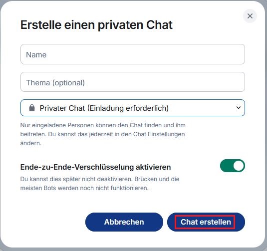 Gruppenchat erstellen