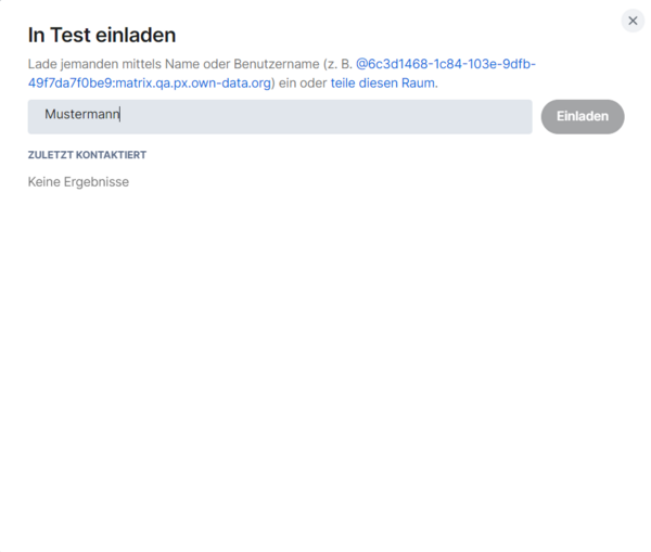Personen suchen und einladen